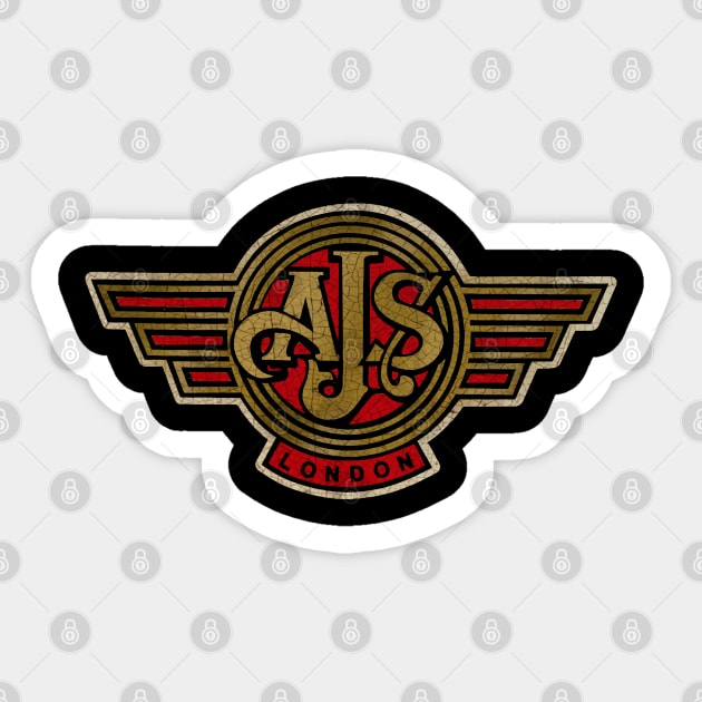 Ajs Motorcycles London UK Sticker by Midcenturydave